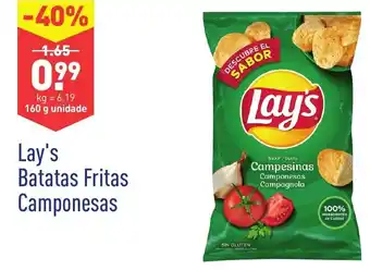 ALDI Lay's Batatas Fritas Camponesas 160g promoção