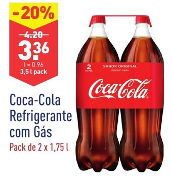 ALDI Coca-Cola Refrigerante com Gás 2x1,75L promoção