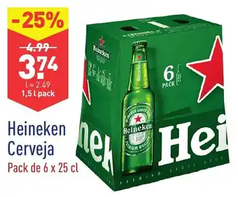 ALDI Heineken Cerveja Pack de 6x25cl promoção