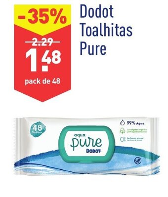 ALDI Dodot Toalhitas Pure promoção