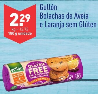 ALDI Gullón Bolachas de Aveia e Laranja sem Glúten 180g promoção