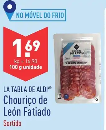 ALDI Chouriço de León Fatiado 100g promoção