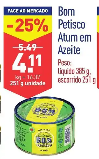 ALDI Bom Petisco Atum em Azeite 385g/251g promoção
