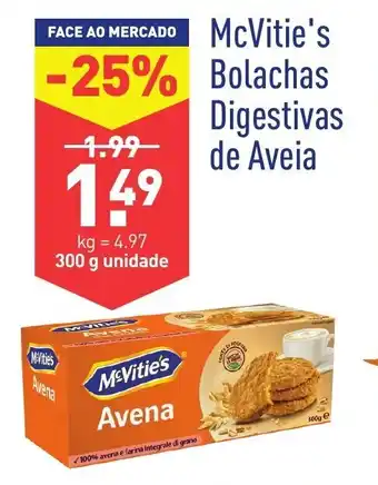ALDI McVitie's Bolachas Digestivas de Aveia 300g promoção
