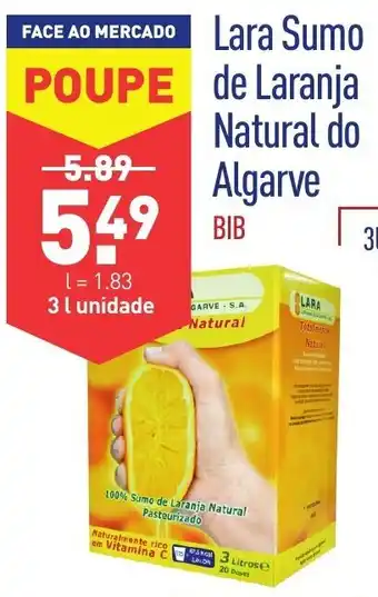 ALDI Lara Sumo de Laranja Natural do Algarve 3L promoção