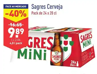 ALDI Sagres Cerveja 24 x 20cl promoção