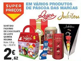 Sortido Figuras de Chocolate de Leite Quinta Regina 128g