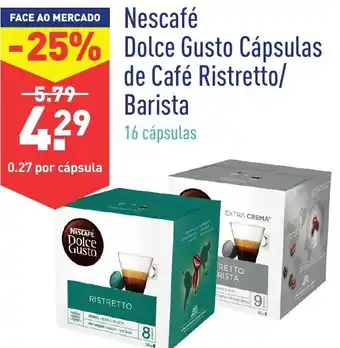ALDI Nescafé Dolce Gusto Cápsulas de Café Ristretto/Barista 16 Cápsulas promoção