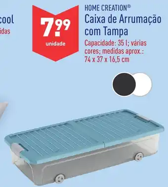 ALDI Caixa de Arrumação com Tampa 74 x 37 x 16,5cm promoção