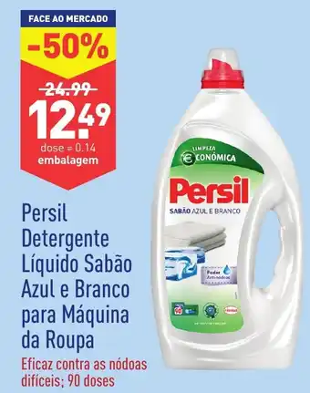 ALDI Persil Detergente Líquido Sabão Azul e Branco para Máquina da Roupa 90 Doses promoção