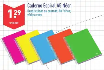Caderno Espiral A5 Néon