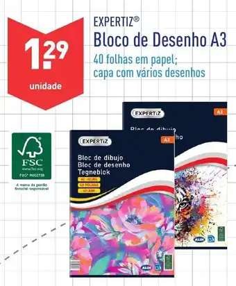 ALDI Bloco de Desenho A3 promoção