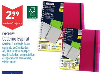 ALDI Caderno Espiral promoção