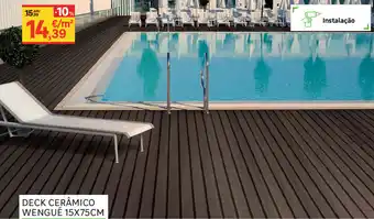 Leroy Merlin Deck Cerâmico Wengué 15x75cm promoção