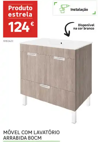 Leroy Merlin Móvel com Lavatório Arrabida 80cm promoção
