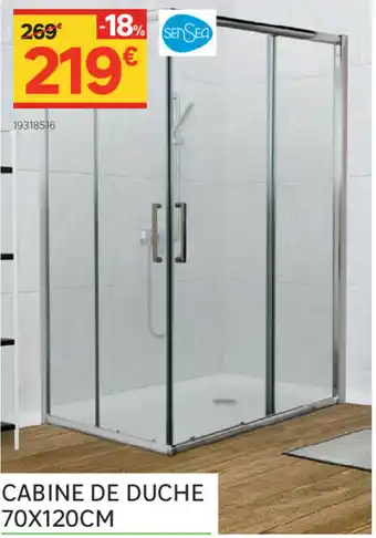 Leroy Merlin Cabine de Duche 70x120cm promoção