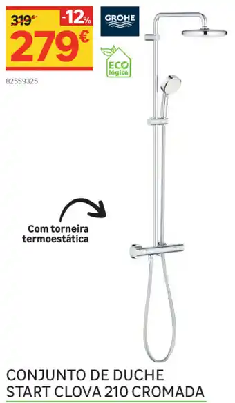 Leroy Merlin Conjunto de Duche Start Clova 210 Cromada promoção