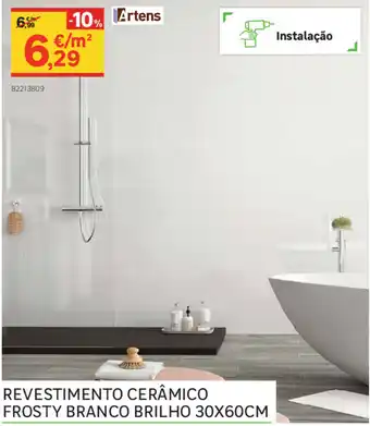 Leroy Merlin Revestimento Cerâmico Frosty Branco Brilho 30x60cm promoção