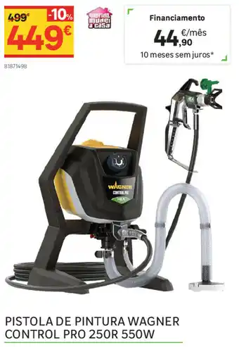 Leroy Merlin Pistola de Pintura Wagner Control Pro 250R 550W promoção