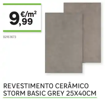 Leroy Merlin Revestimento Cerâmico Storm Basic Grey 25x40cm promoção