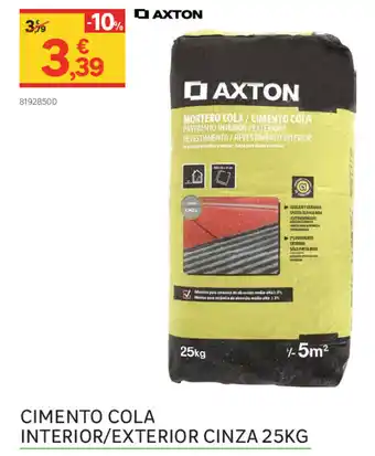 Leroy Merlin Cimento Cola Interior/Exterior Cinza 25kg promoção
