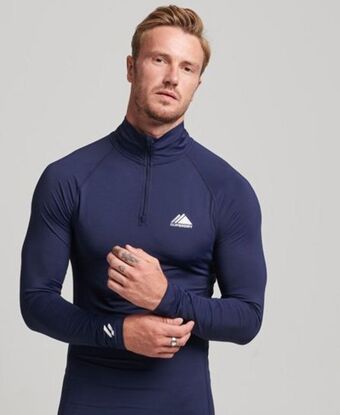 Half zip base layer top