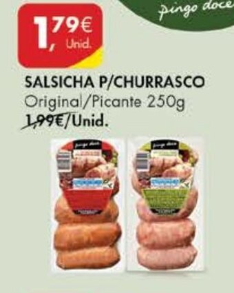 Pingo Doce Salsicha p/ Churrasco 250g promoção