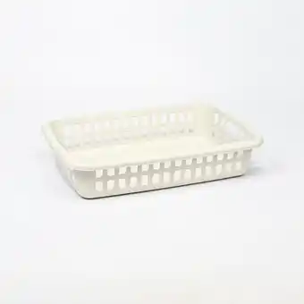 Cesto para roupa baixo branco sand