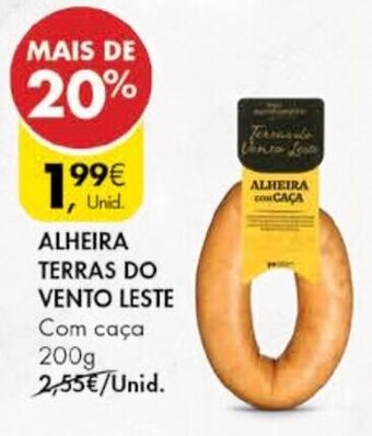 Pingo Doce Alheira Terras do Vento Leste 200g promoção