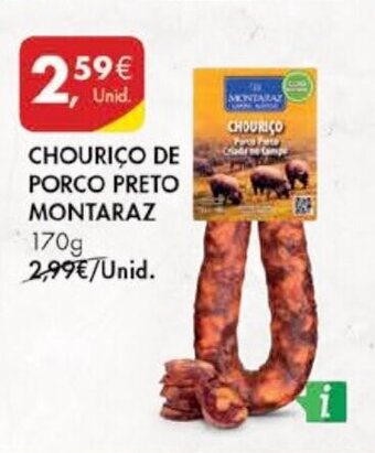 Pingo Doce Chouriço de Porco Preto Montaraz 170g promoção