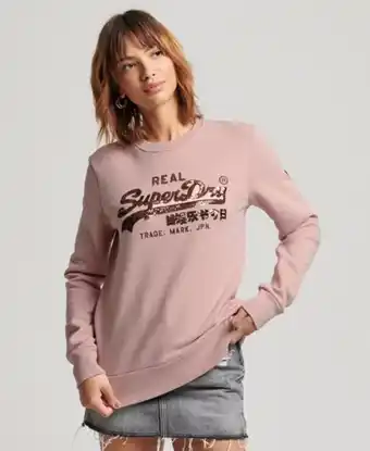 Vintage logo embellished crew sweatshirt