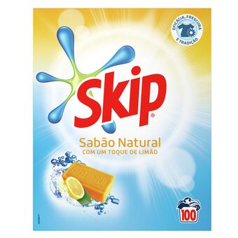 Auchan Detergente roupa máquina pó skip promoção