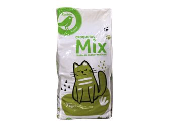 Auchan Ração gato auchan essencial mix cereais, carne e peixe 7kg promoção