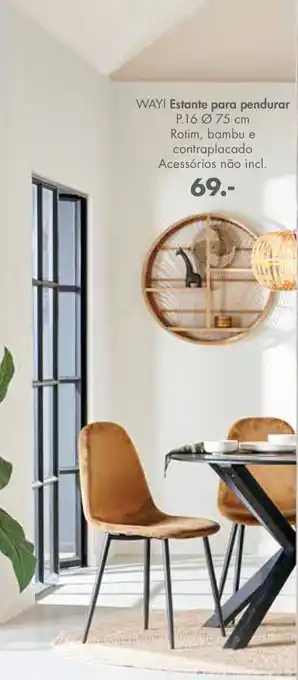 CASA WAYI Estante para pendurar P.16 ø 75cm promoção