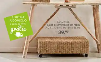 SEAGRASS Caixa de Arrumação em rodas A.23 L.70 P.40cm