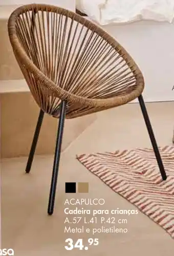 ACAPULCO CAdeira para Crianças A.57 L.41 P.42cm
