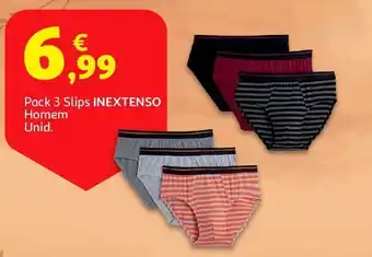 Auchan Pack 3 slips in extenso pro s23 t2 homem promoção