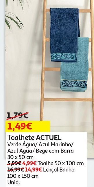 Auchan Toalhete verde água actuel promoção