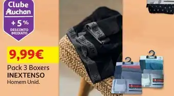 Auchan Pack 3 boxers in extenso promoção