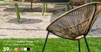 ACAPULCO Cadeira lounge A.82 L.75 P.69cm