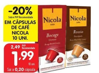 Minipreço Cápsulas de café nicola promoção