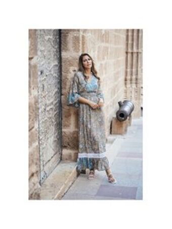 Venca Vestido longo de verão com estampa boêmia promoção