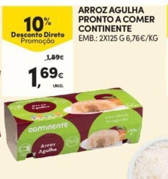 Continente Arroz Agulha Pronto a Comer Continente promoção