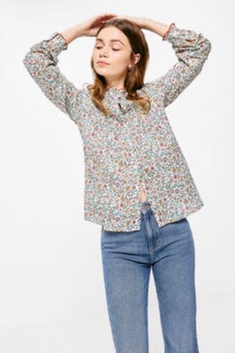 Springfield Blusa plissada algodão promoção