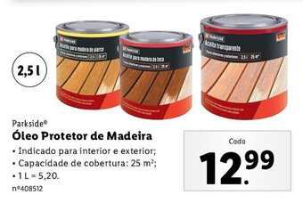 Lidl Parkside Óleo Protetor de Madeira promoção