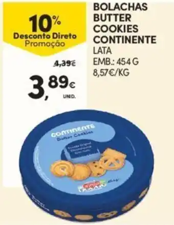 Continente Bolachas Butter Cookies Continente 454g promoção