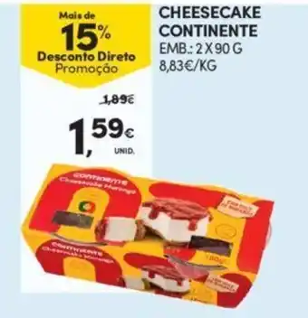 Continente Cheesecake Continente 2x90g promoção