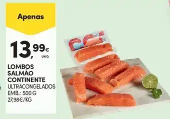 Continente Lombos Salmão Continente 500g promoção