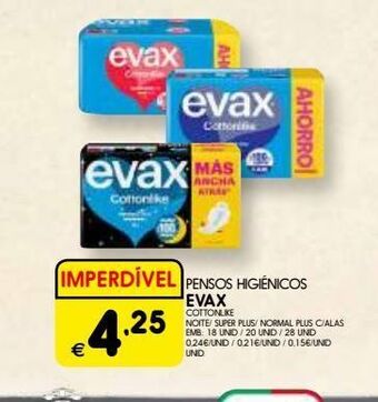 Meu Super Pensos higienicos evax promoção