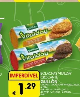 Meu Super Bolachas vitalday crocante gullon promoção